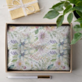 Hübsche pastellfarbene Blumenmuster Seidenpapier (Geschenk)