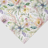 Hübsche pastellfarbene Blumenmuster Seidenpapier (Ausschnitt)