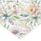 Hübsche pastellfarbene Blumenmuster Tischdecke (Schrägansicht)