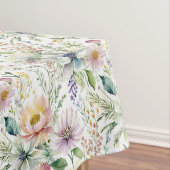 Hübsche pastellfarbene Blumenmuster Tischdecke (Beispiel)