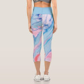 Hübsche pastellfarbene Farbe Capri Leggings (Rückseite)