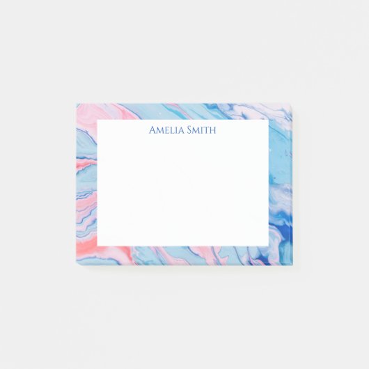 Hübsche pastellfarbene Farbe Post-it Klebezettel (Vorderseite)