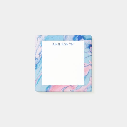 Hübsche pastellfarbene Farbe Post-it Klebezettel (Vorderseite)