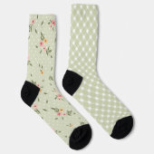 Hübsche Pastellgrün-ungerade Socken (Rechts)
