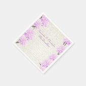 Hübsche Pastelllila Serviette (Ecke)