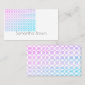 hübsche Pastellmuster blau und lila Visitenkarte (Vorne/Hinten)