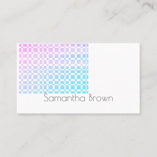 hübsche Pastellmuster blau und lila Visitenkarte (Vorderseite)