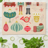 Hübsche Pastellmuster Nutcracker Soldatentradition Geschirrtuch (Gefaltet)