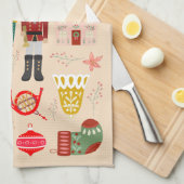 Hübsche Pastellmuster Nutcracker Soldatentradition Geschirrtuch (Viertel Falte)