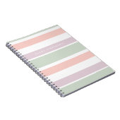 Hübsche Pastellmuster rosa, violette Streifen Notizblock (Rechte Seite)