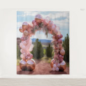Hübsche Pastellpink-Ballon-Arch-Hängung Wandteppich (Vorderseite)