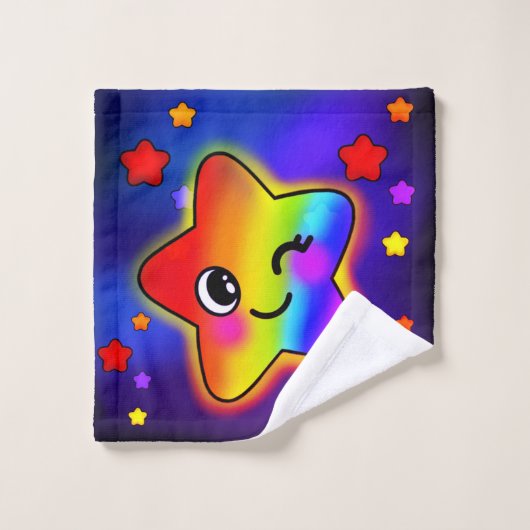 Hübsche Pastellsteine in der Kosmischen Galaxie Badhandtuch Set (Waschlappen)