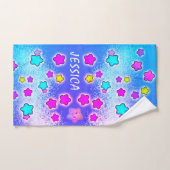 Hübsche Pastellsteine in der Kosmischen Galaxie Badhandtuch Set (Handtuch)