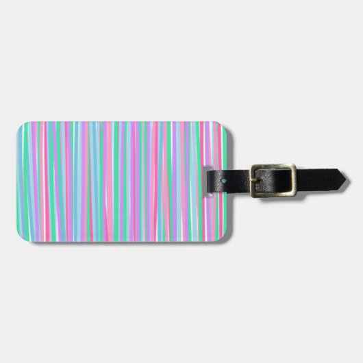Hübsche Pastellstreifen Gepäckanhänger (Vorderseite horizontal)