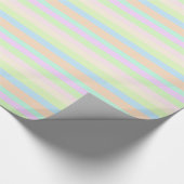 Hübsche Pastellstreifen Geschenkpapier (Ecke)