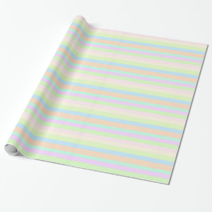 Hübsche Pastellstreifen Geschenkpapier