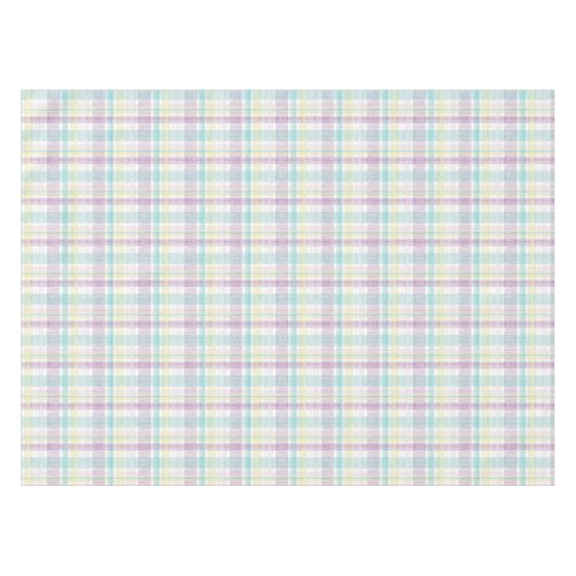 Hübsche Pastellstreifen, Kariert rosa gelb blau Tischdecke (Vorderseite (Horizontal))