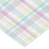 Hübsche Pastellstreifen, Kariert rosa gelb blau Tischdecke (Schrägansicht)