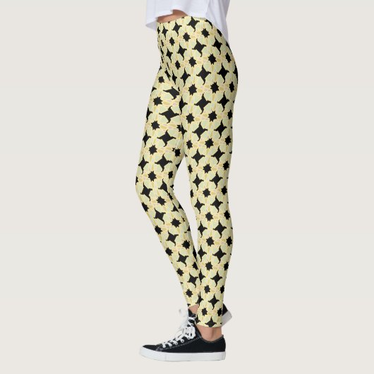 Hübsche Pastelltöne in Schwarz Leggings (Links)