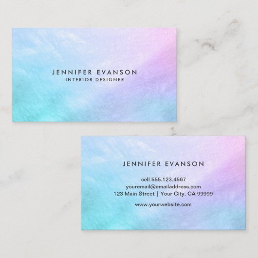 Hübsche Pastelmutter von Pearl Elegant Visitenkarte (Vorne/Hinten)