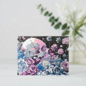 Hübsche Pastelschäume und Blume Blumendekor 145 Postkarte (Stehend Vorderseite)