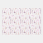 Hübsche Pastelweihnachtsbäume Moderne Weihnachten Geschenkpapier Set (Vorderseite 2)