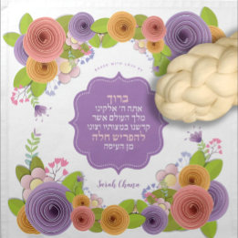 Hübsche Pastete Papier Rose Challah Teig Abdeckung Serviette
