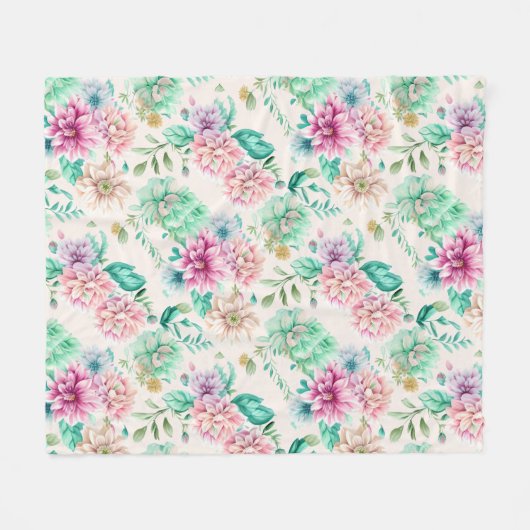 Hübsche Pastete Wasserfarben Fleecedecke (Vorderseite (Horizontal))