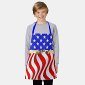 Hübsche patriotische amerikanische Flagge Schürze (Getragen)