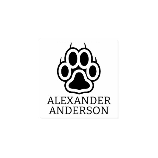 Hübsche Paw personalisieren Gummistempel (Prägung)