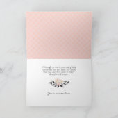 Hübsche Peach Floral Sympathekarte Karte (Innenseite)