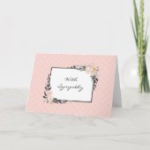 Hübsche Peach Floral Sympathekarte Karte (Vorderseite)