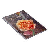 Hübsche Peach Prickly Birne Blume Notizblock (Rechte Seite)