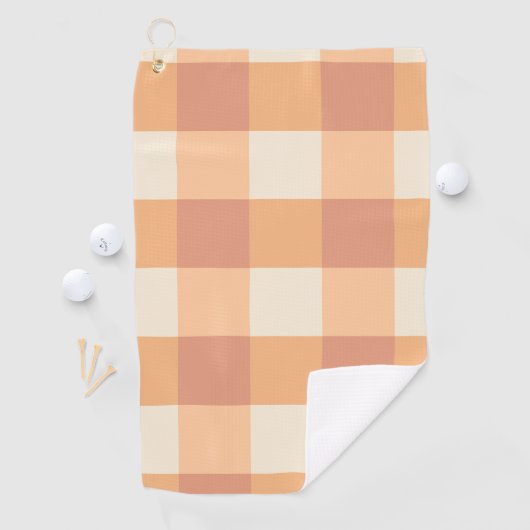 Hübsche Peach Squares Golfhandtuch (Insitu)