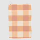 Hübsche Peach Squares Golfhandtuch (Vorderseite)