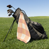Hübsche Peach Squares Golfhandtuch (Gras)