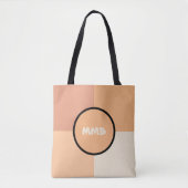 Hübsche Peach Squares Tasche (Vorderseite)