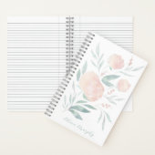 Hübsche Peelingblüte personalisiert Notizblock (Innen)