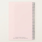 Hübsche Peelingblüte personalisiert Notizblock (Rückseite)