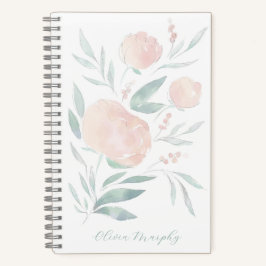 Hübsche Peelingblüte personalisiert Notizblock