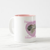 Hübsche Pekingese Valentine Tasse (Vorderseite Links)