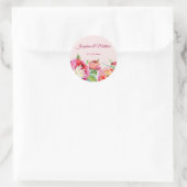 Hübsche Peonies Aquarellfarben Blumenkleber Runder Aufkleber (Tasche)