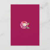 Hübsche Peonies Hochzeitskarten Begleitkarte (Rückseite)
