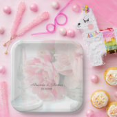 Hübsche Peony Wedding Pappteller (Party)