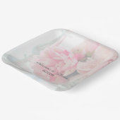 Hübsche Peony Wedding Pappteller (Gewinkelt)