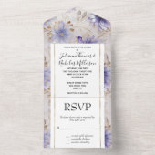 Hübsche Perlblumen All In One Einladung (Innen Boden)