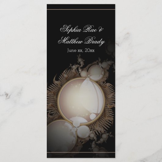 Hübsche Perlen auf der Karte (Rückseite)