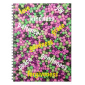 Hübsche Perlen und virtuelles Spiral-Notebook Notizblock (Vorderseite)