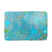 Hübsche Perlenschimmer-Meerjungenskala Badematte (Vorderseite)