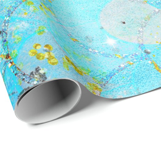 Hübsche Perlenschimmer-Meerjungenskala Geschenkpapier (Rolleneckpunkt)